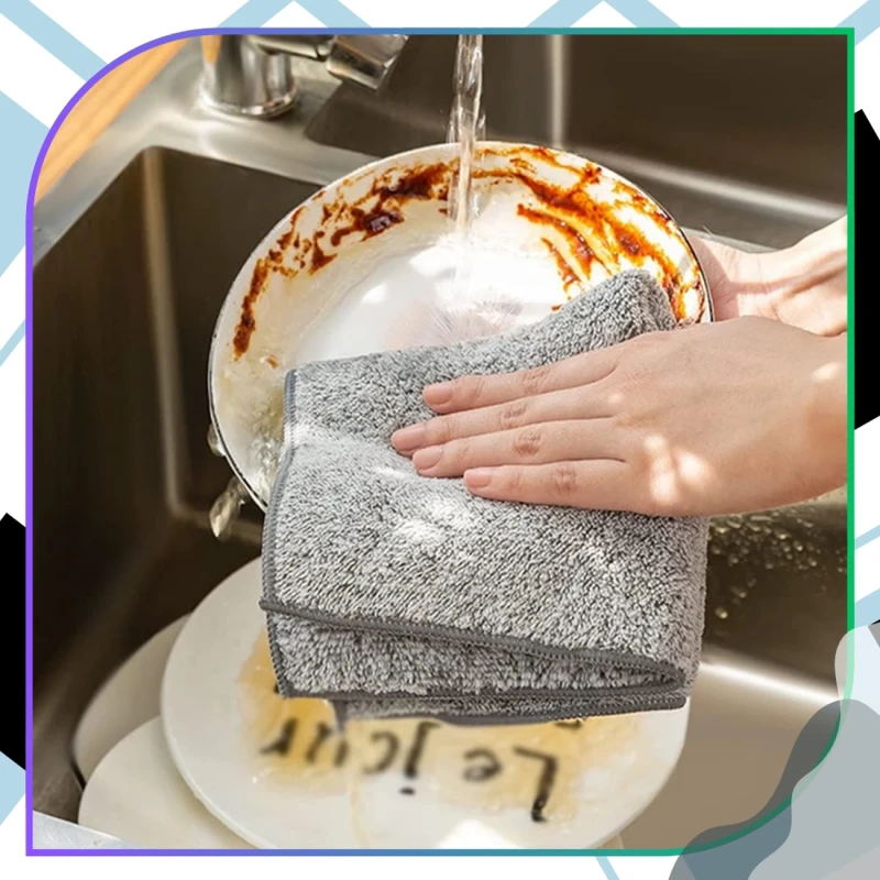 Ściereczki ścierki z mikrofibry 30 cm szare zestaw 3 sztuk  9.webp