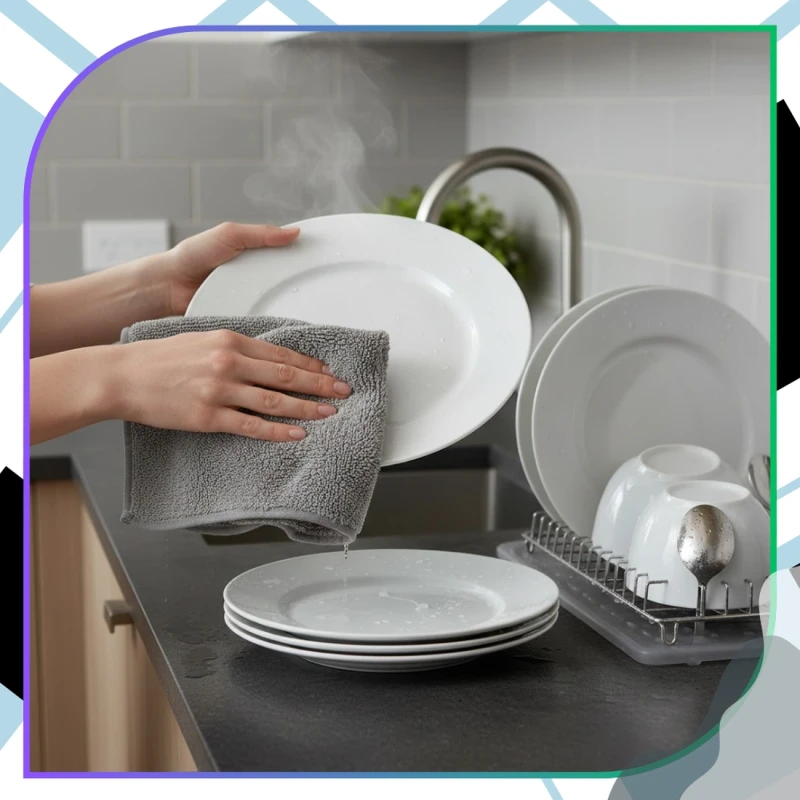 Ściereczki ścierki z mikrofibry 30 cm szare zestaw 3 sztuk  11.webp