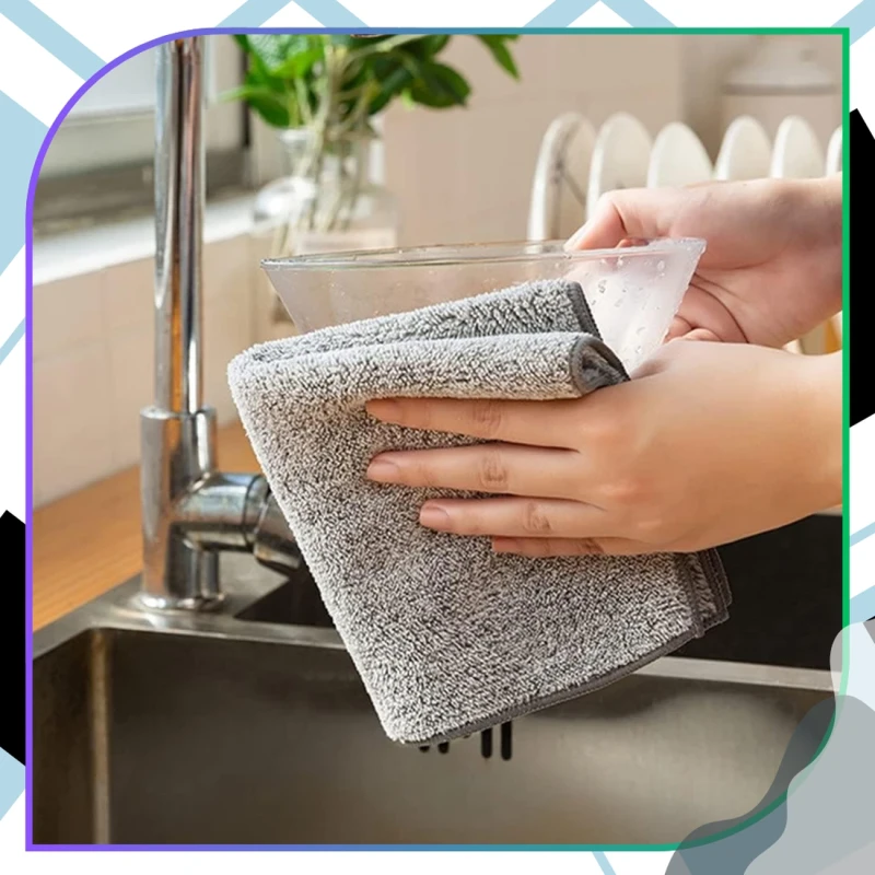 Ściereczki ścierki z mikrofibry 30 cm szare zestaw 2 sztuk 6.webp