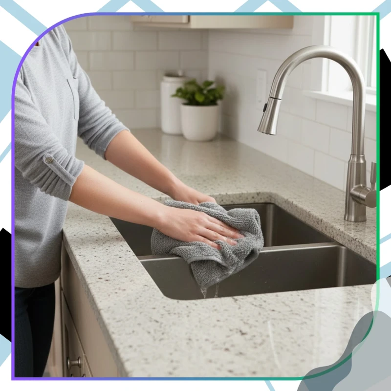 Ściereczki ścierki z mikrofibry 30 cm szare zestaw 2 sztuk 8.webp