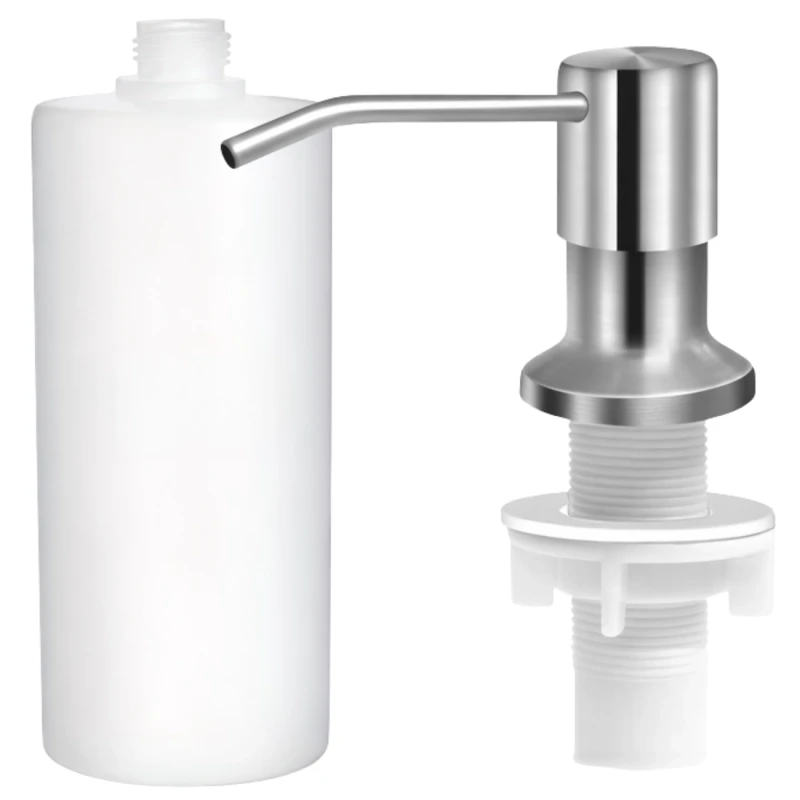 Dozownik płynu do naczyń mydła stal nierdzewna do zlewu 500ml srebrny 4.webp