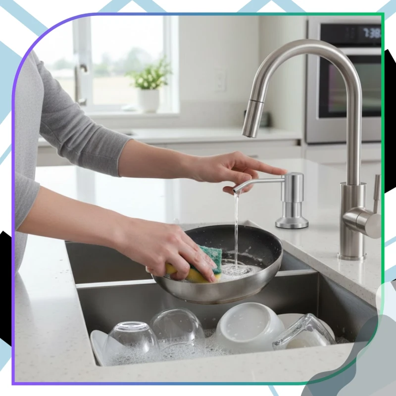 Dozownik płynu do naczyń mydła stal nierdzewna do zlewu 500ml srebrny 7.webp