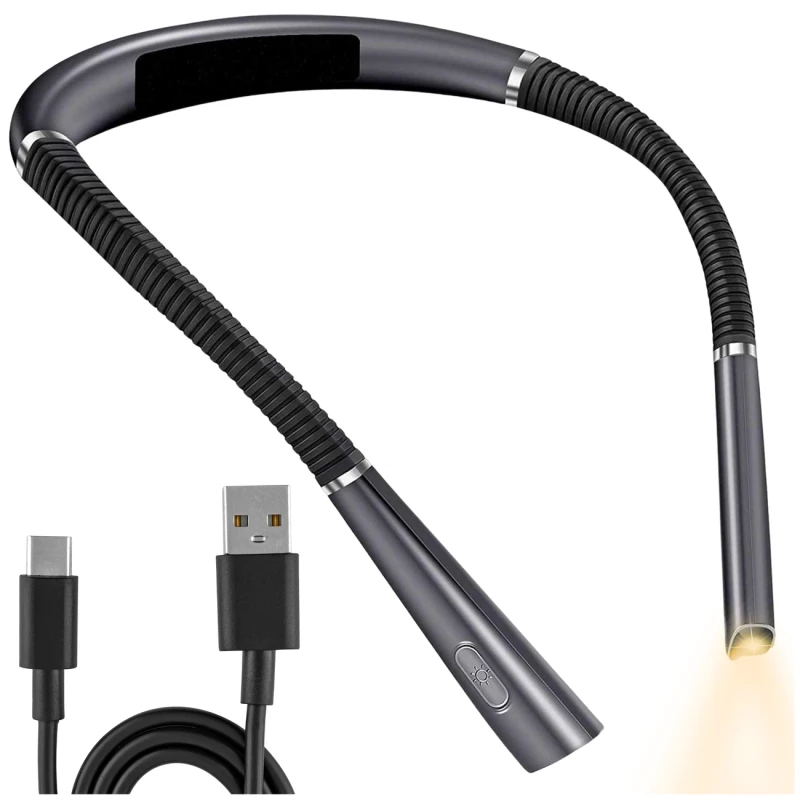 Lampka do czytania na szyję LED bezprzewodowa USB 1.webp