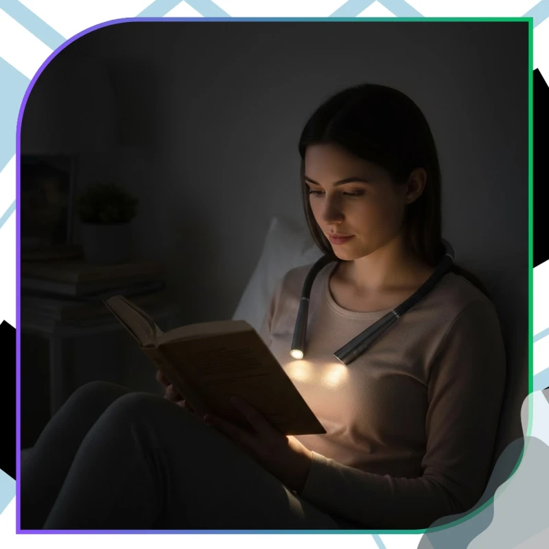 Lampka do czytania na szyję LED bezprzewodowa USB 7.webp