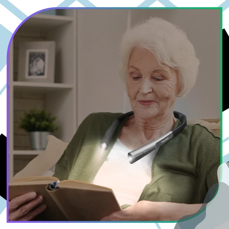 Lampka do czytania na szyję LED bezprzewodowa USB 8.webp