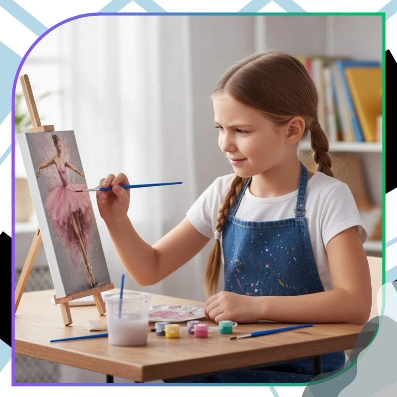 Malowanie po numerach z ramą 40 x 50cm obraz na płótnie Baletnica 10.webp