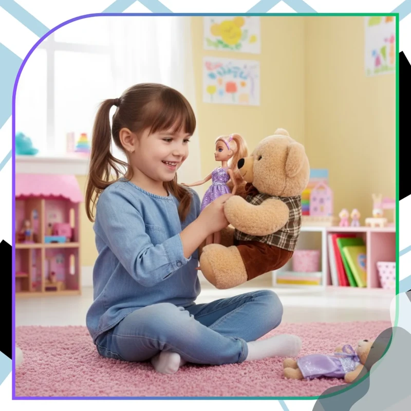Miś pluszowy maskotka przytulanka prezent miś w ubranku kratka brązowa 30 cm6.webp