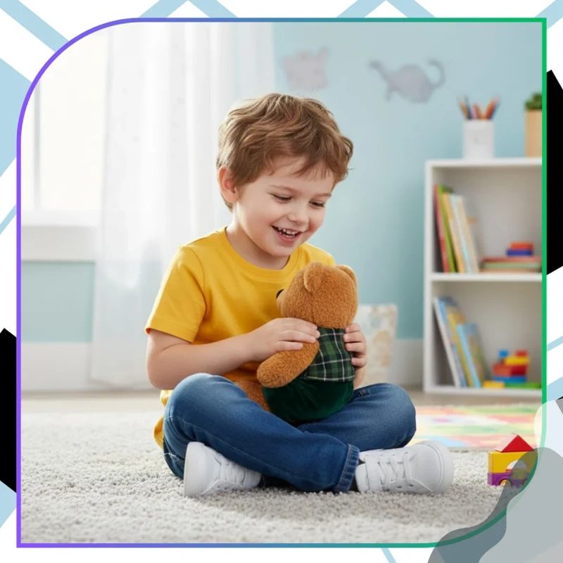 Miś pluszowy maskotka przytulanka prezent miś w ubranku kratka zielona 30 cm5.webp