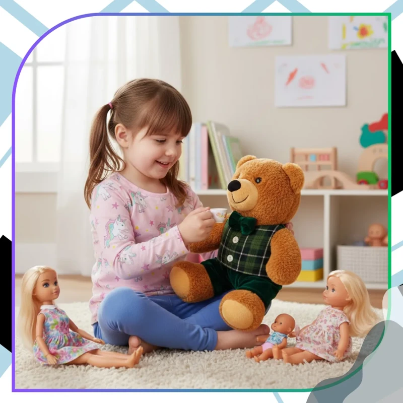Miś pluszowy maskotka przytulanka prezent miś w ubranku kratka zielona 30 cm6.webp
