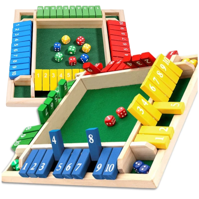 Drewniana gra planszowa edukacyjna w kości Shut the Box Zamknij Pudełko 2.webp