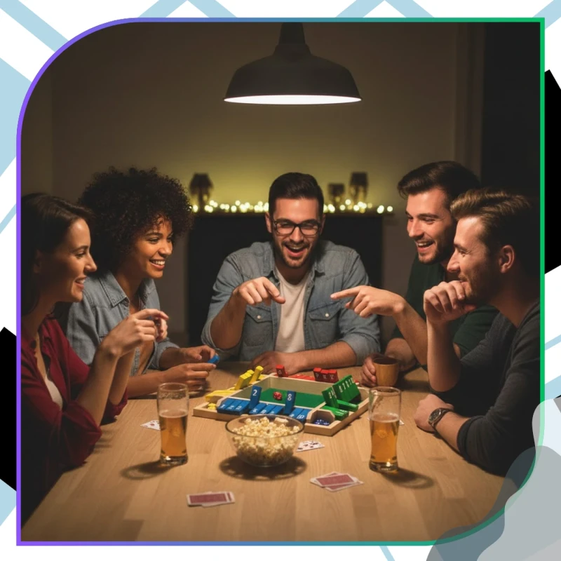 Drewniana gra planszowa edukacyjna w kości Shut the Box Zamknij Pudełko 7.webp