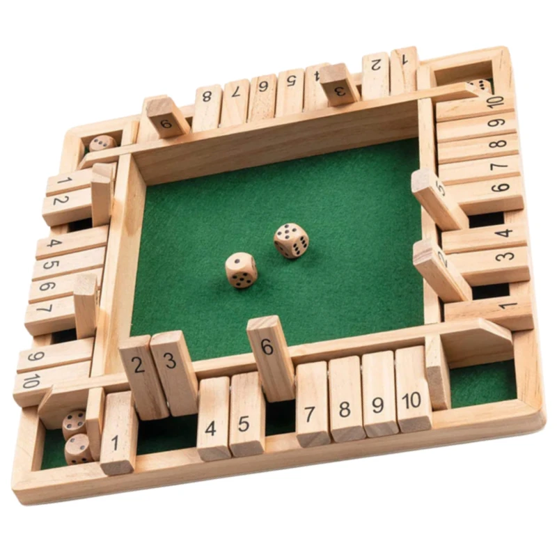 Drewniana gra planszowa edukacyjna w kości Shut the Box Zamknij Pudełko 5.webp