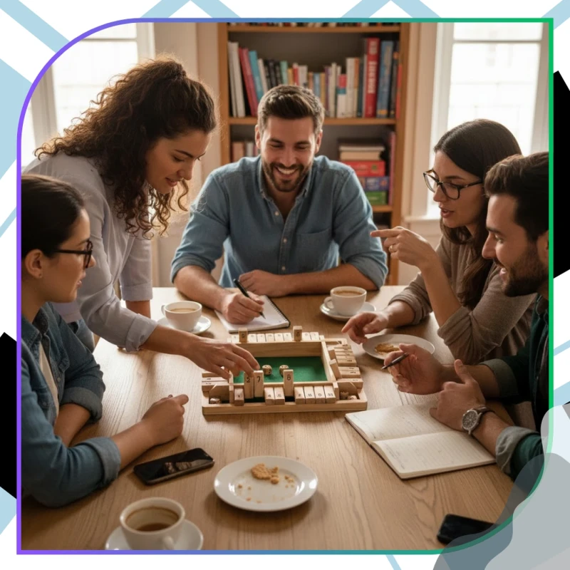 Drewniana gra planszowa edukacyjna w kości Shut the Box Zamknij Pudełko 6.webp
