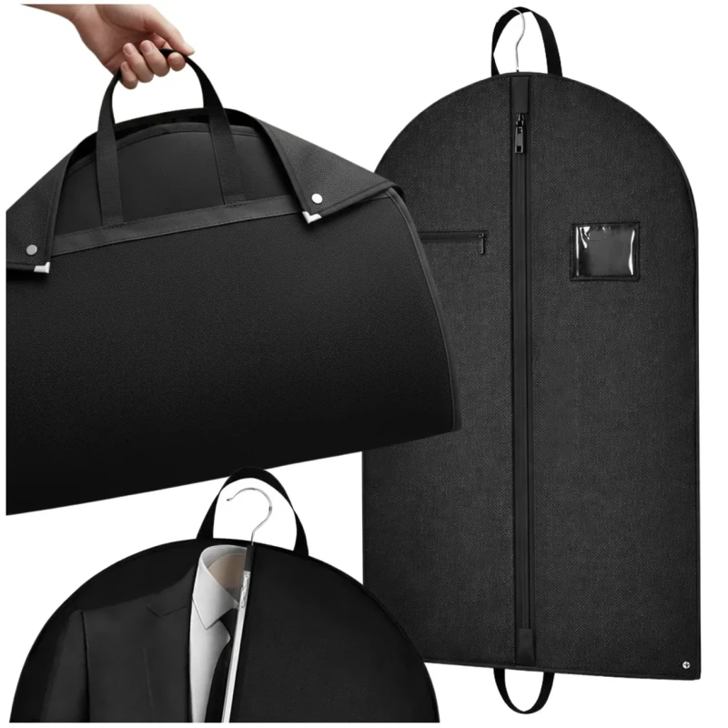 Ochronny pokrowiec podróżna torba na ubrania 60 x 120 czarny3.webp