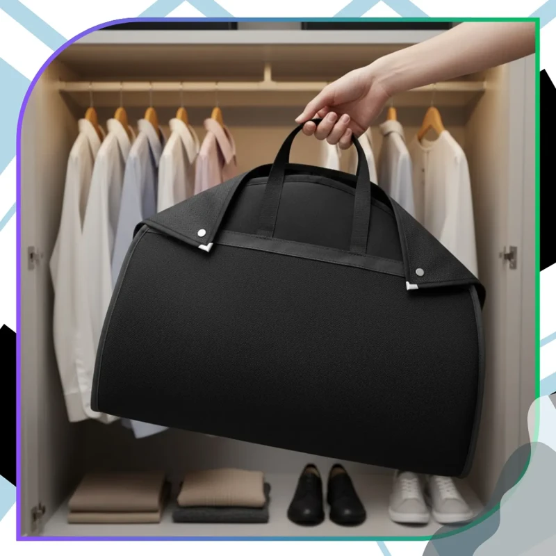 Ochronny pokrowiec podróżna torba na ubrania 60 x 120 czarny6.webp