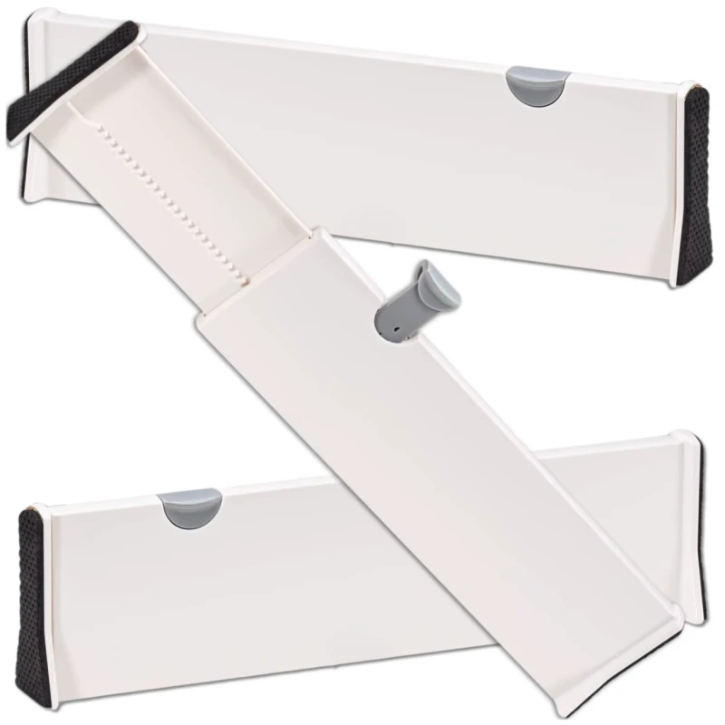 Przegroda do szuflady regulowana biała separator organizer zestaw 2 szt 3.webp