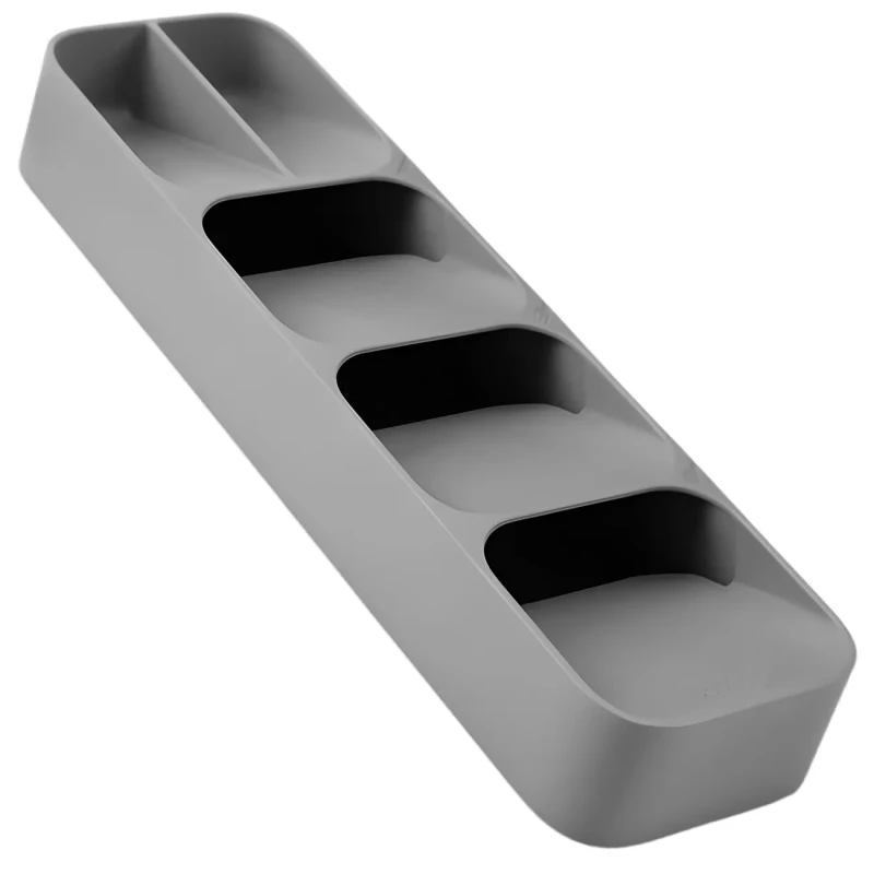 Organizer do szuflady kuchennej na sztućce wkład szary 40 cm1.webp