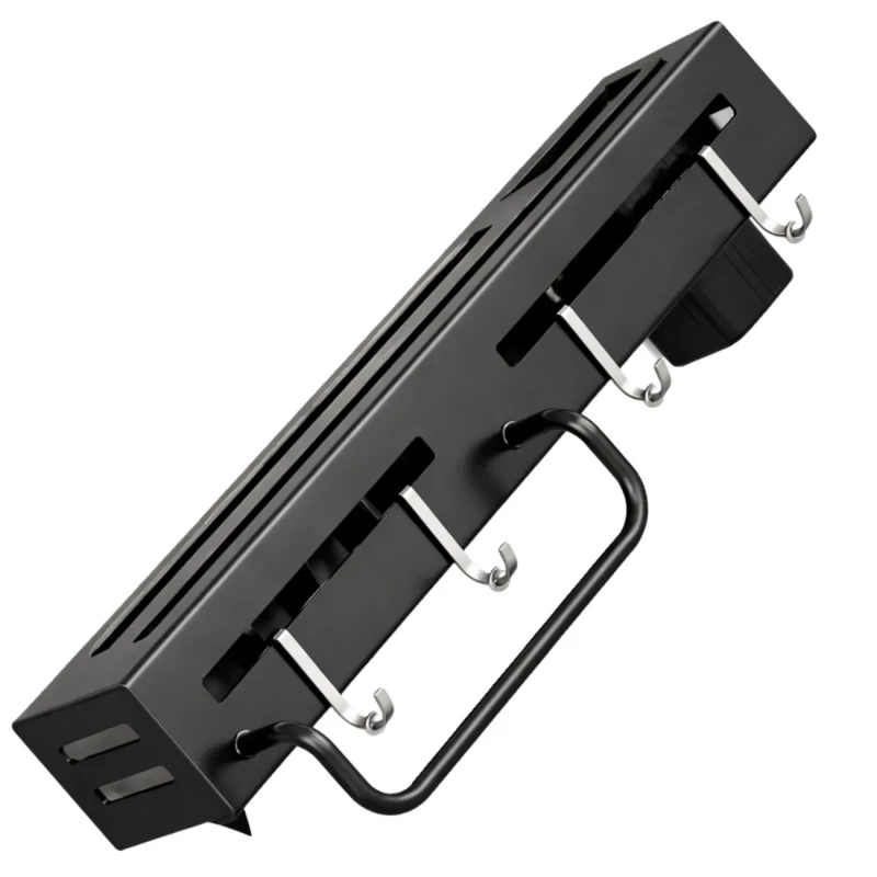Uchwyt kuchenny na noże i akcesoria ścienny organizer 30 cm czarny3.webp