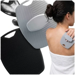 Silikonowa szczotka do mycia ciała masażer do skóry pod prysznic 2 szt