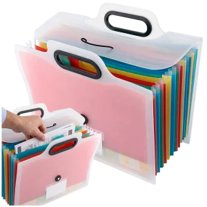 Harmonijkowy przezroczysty organizer na dokumenty A4 13 przegródek 
