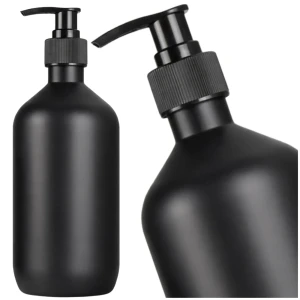 Czarny matowy dozownik na mydło 300 ml butelka z pompką do kuchni lub łazienki