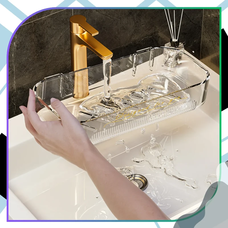 Półka łazienkowa pod prysznic bez wiercenia organizer ścienny 2 szt9.webp