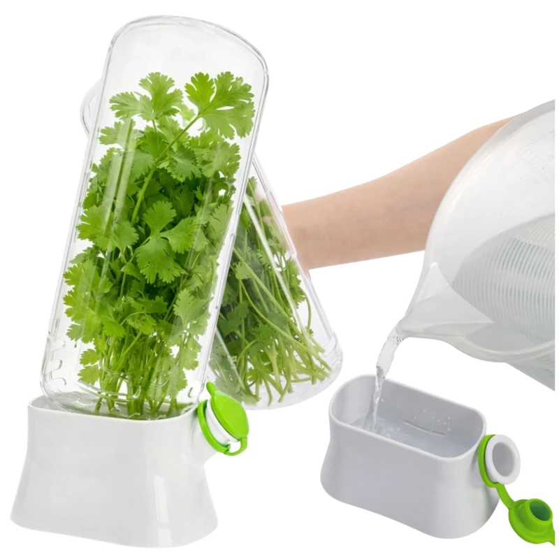 Pojemnik Na Zioła Duży Organizer Do Lodówki Warzywa Świeżość 27cm2.webp
