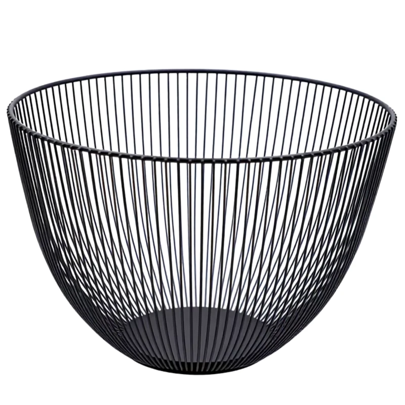 Nowoczesna Misa Na Owoce Metalowa Czarna Kosz Kuchenny 25cm4.webp
