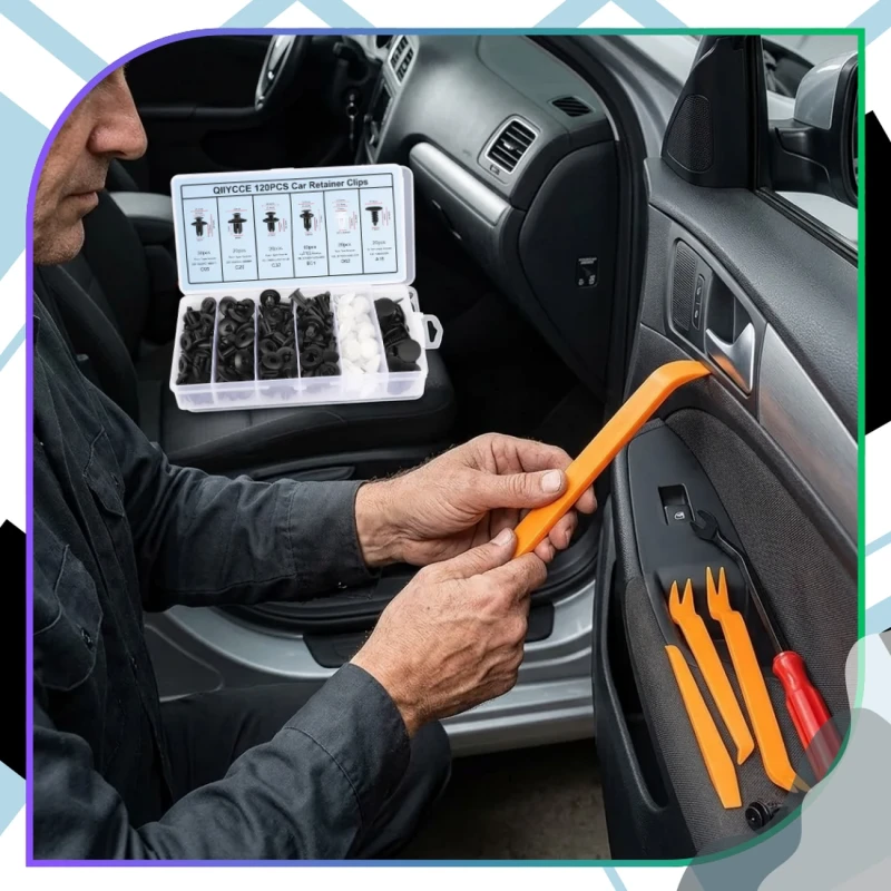 Spineczki Do Tapicerki Auto 120 Szt Zestaw Klipsów Montażowych7.webp