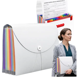 Teczka harmonijkowa A4 25 kieszeni organizer dokumentów duża