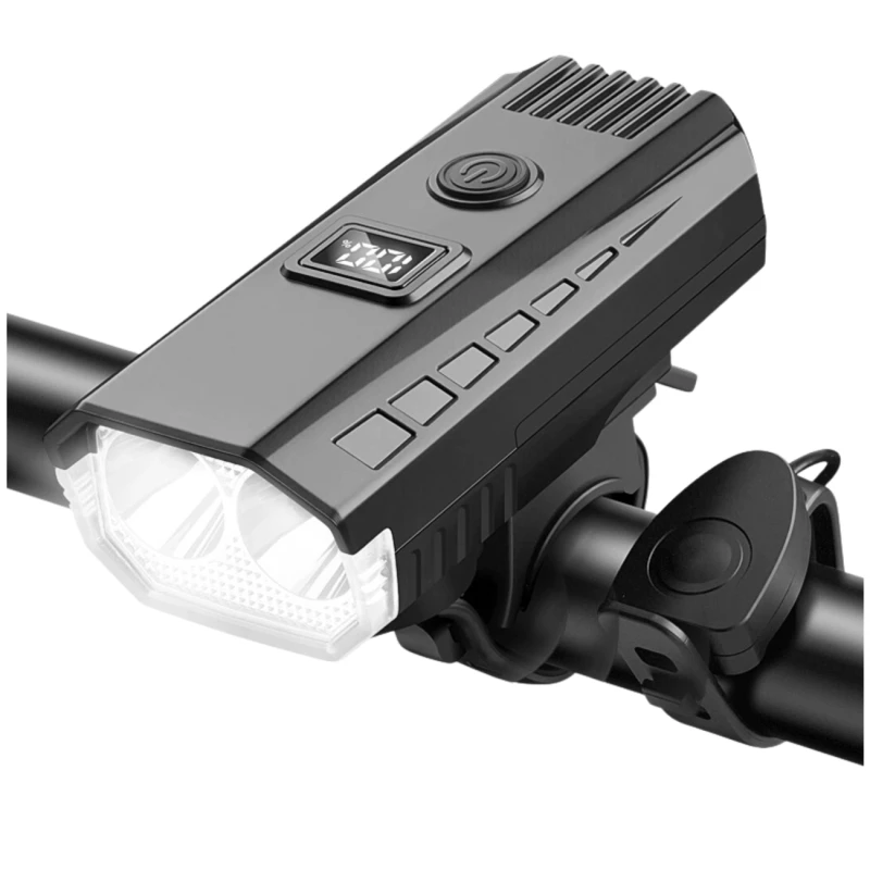 Lampka rowerowa z wyświetlaczem i dzwonkiem 120 db światło LED3.webp