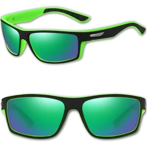 Okulary sportowe lustrzanki zielone polaryzacyjne uniwersalne nerdy