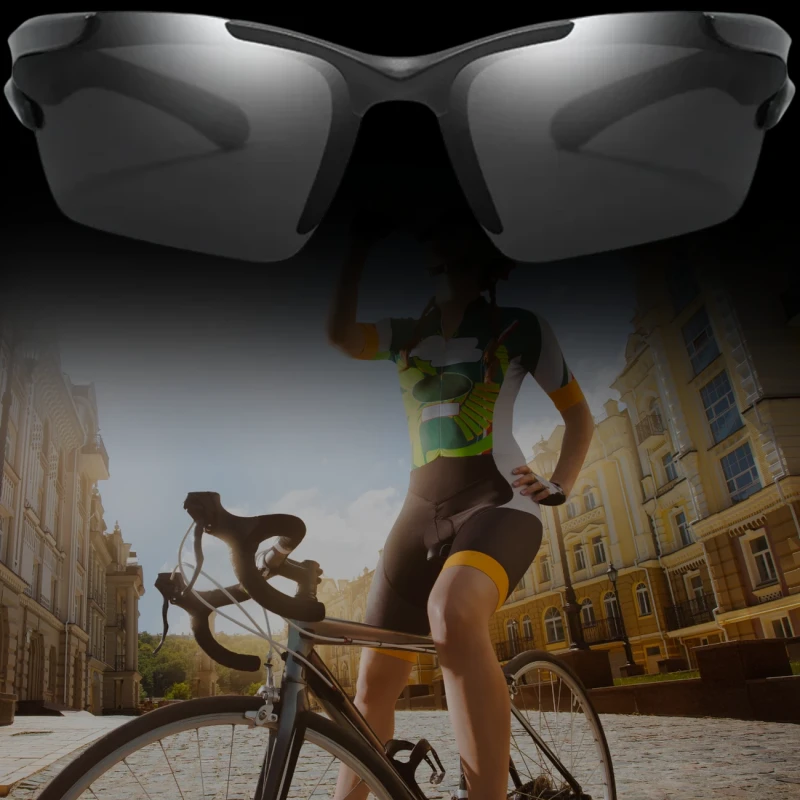 Czarne okulary rowerowe damskie męskie do jazdy sportowe8.webp