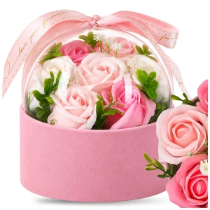 Róże mydlane Flower Box na prezent bukiet zapachowych kwiatów