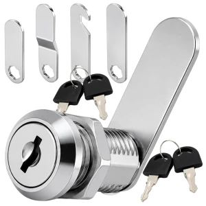 Zamek meblowy 16mm do szafki – metalowy z 4 kluczykami w zestawie