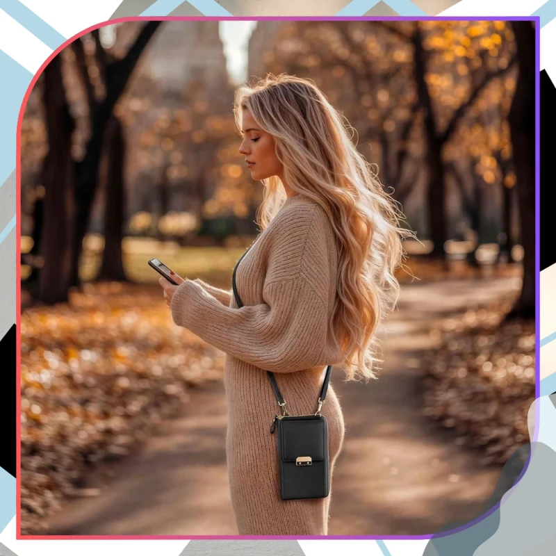 Torebka Damska mini kopertówka na telefon portfel skórzana9.webp