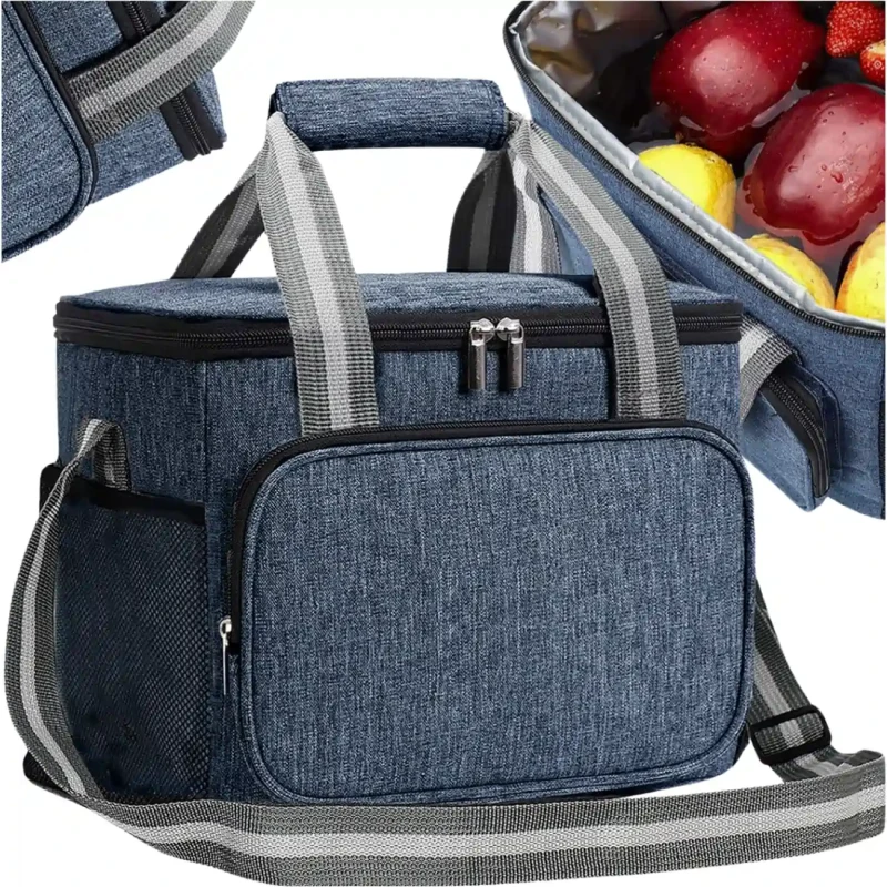 LUNCH BOX termiczna pojemna na jedzenie torba śniadaniowa na ramię1.webp