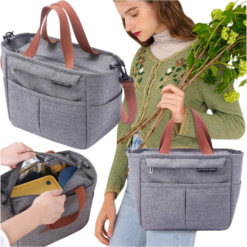 Torba LUNCH BOX termiczna na jedzenie śniadaniowa podróż pojemna4.webp