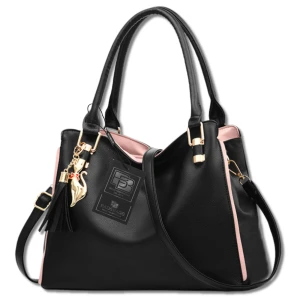Torebka damska shopper bag czarna eko skóra BAD&BAGS
