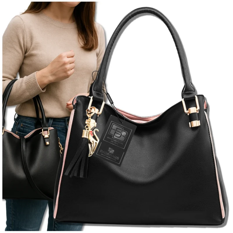 Torebka-damska-shopper-bag-czarna-eko-skóra-BAD&BAGS.webp
