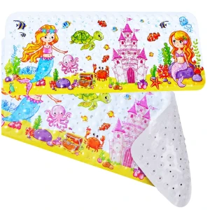 Mata Antypoślizgowa do Wanny 100 × 40 cm Dla Dzieci - Motyw Syrenek