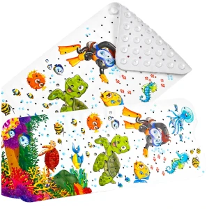 Mata Antypoślizgowa do Wanny 100 × 40 cm Dla Dzieci - Podwodny Świat