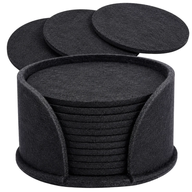 Podkładki Filcowe pod Kubki 10 szt. Ochronne Dekoracyjne 10 cm1.webp