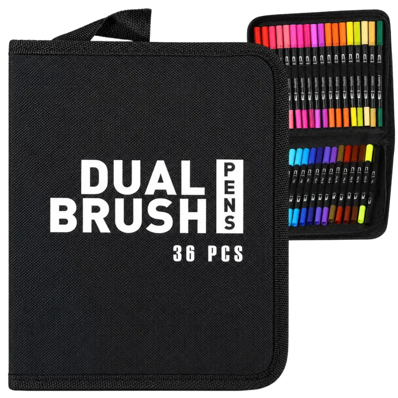Pisaki Akwarelowe Dwustronne 36 Kolorów Dual Brush Pen1.webp