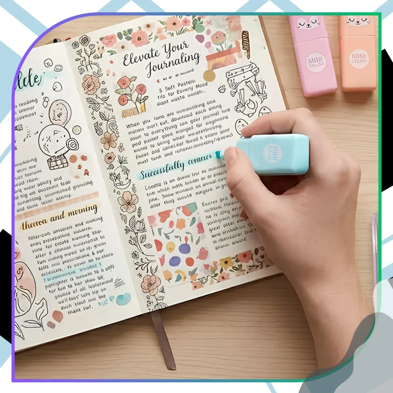 Mini Zakreślacze Króliczki 5 Kolorów Pastelowe do Szkoły i Biura 9.webp