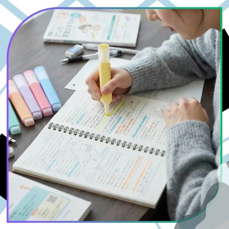 Zakreślacze Pastelowe 6 Kolorów Zestaw Markerów do Nauki Notatek i Rysowania7.webp