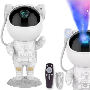 Lampka Nocna Dla Dzieci LED Projektor Gwiazd Astronauta USB